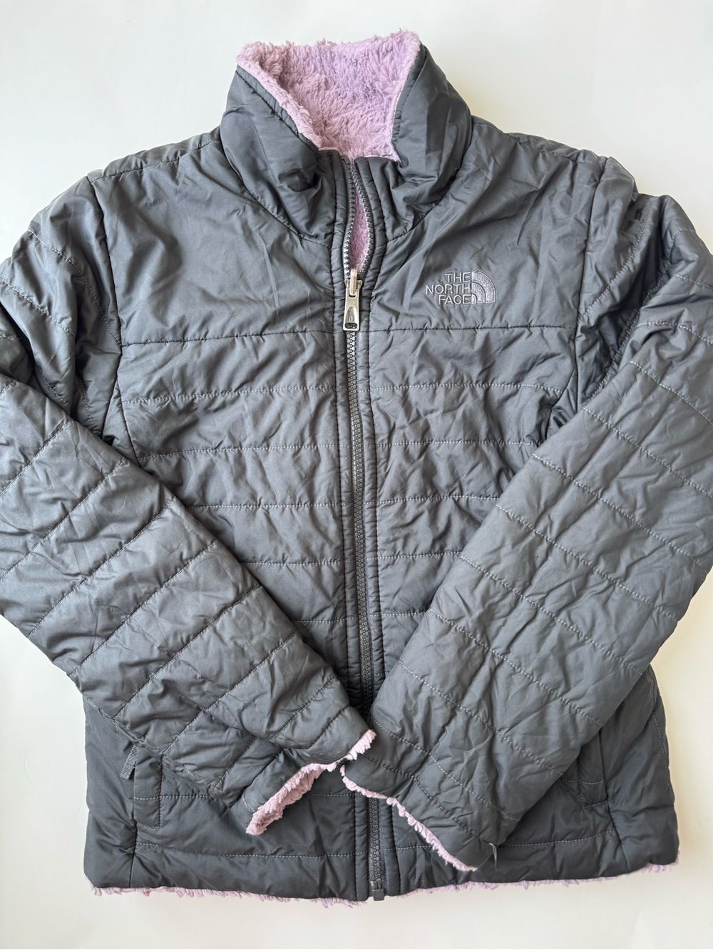 The North Face Kids' reversible black & lilac Jacket
